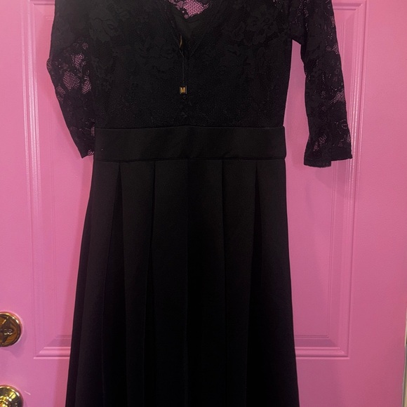 Miusol Elegant Black Lace‎ Long Sleeve 3/4 Dress - Picture 5 of 7